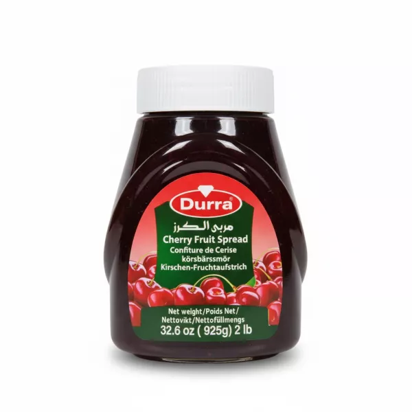 Durra Cherry Fruit Spread jar front label showing cherry images