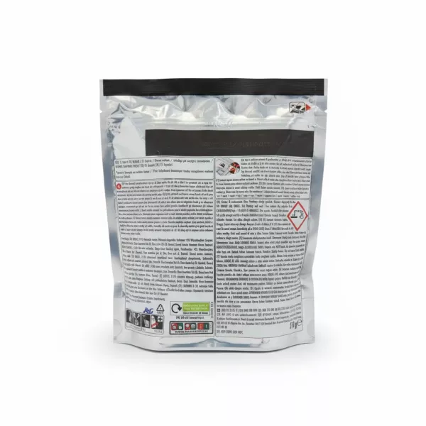 Fairy Platinum Lemon dishwasher capsules packaging back with usage instructions