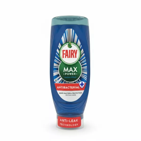 Fairy Max Power antibacterial dishwashing liquid bottle front