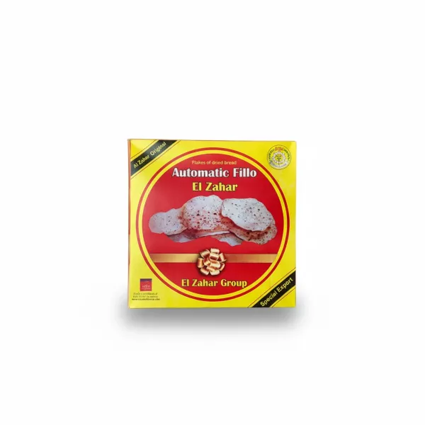 Package of El Zahar Automatic Fillo flakes of dried bread front view