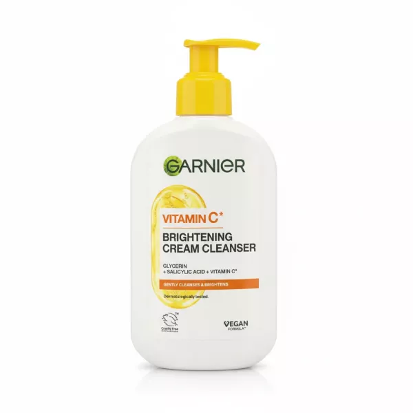 Garnier Vitamin C Brightening Cream Cleanser bottle front