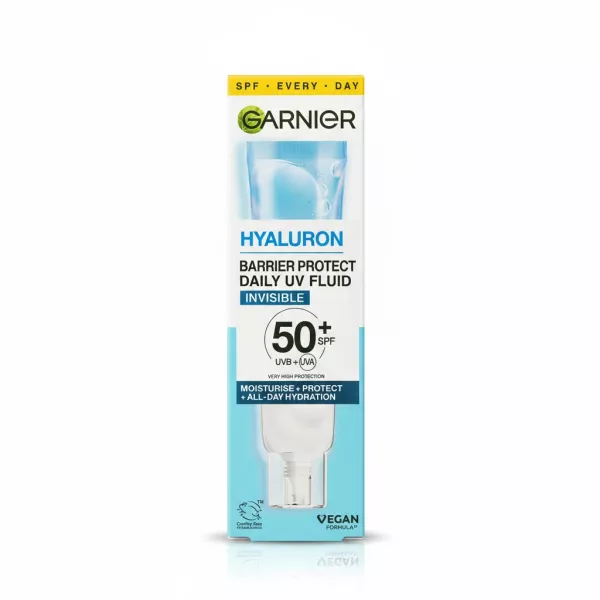 Garnier Hyaluron Barrier Protect Daily UV Fluid SPF 50+ packaging front