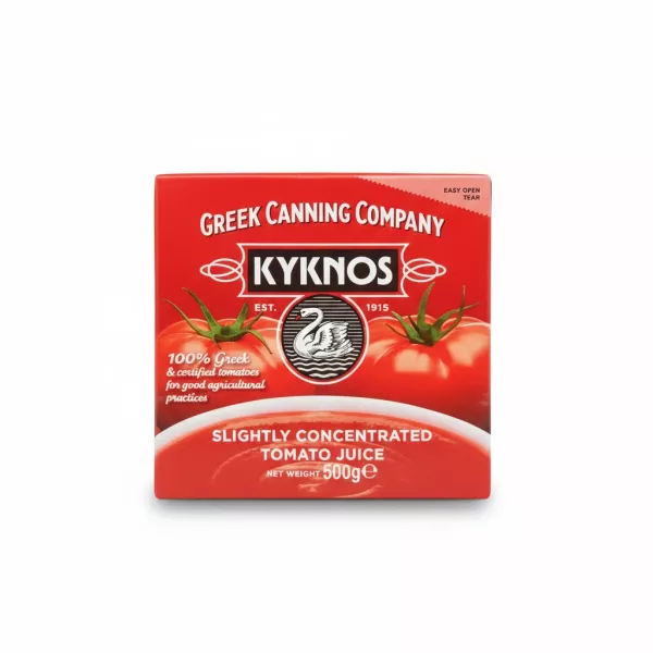 Kyknos Slightly Concentrated Tomato Juice 500g front packaging box