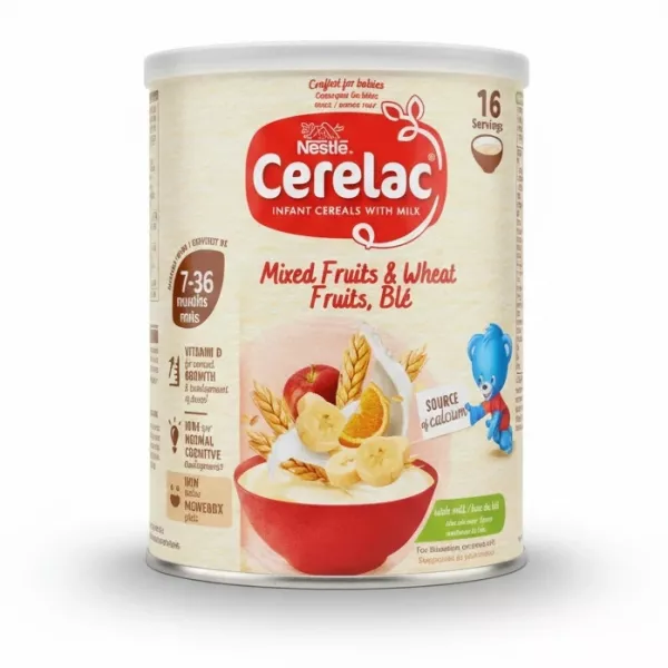 Nestlé Cerelac Mixed Fruits & Wheat infant cereal can front view