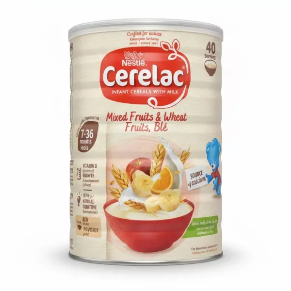Nestlé Cerelac Mixed Fruits and Wheat infant cereal 1kg pack front view