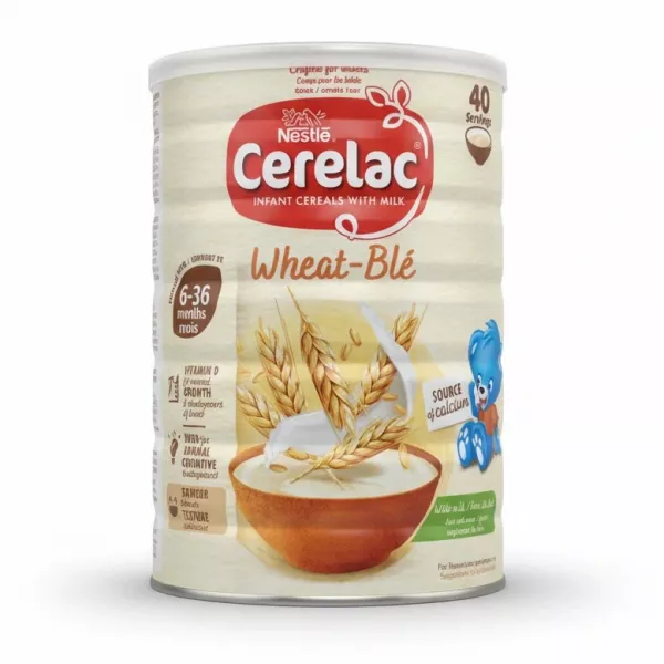Nestlé Cerelac Wheat Infant Cereal tin front view