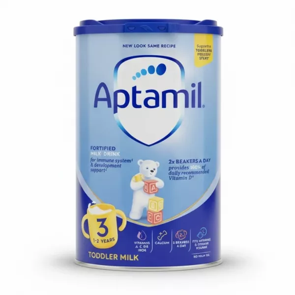 Aptamil toddler milk 1-2 years tin front label
