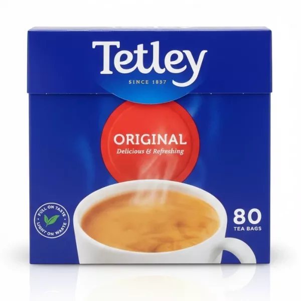 Box of Tetley Original Black Tea with 80 tea bags