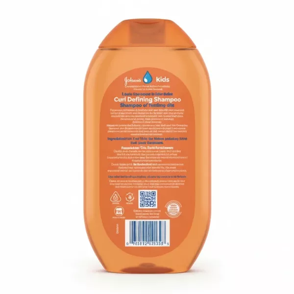 Johnson's Kids Curl Defining Shampoo bottle back label with product details