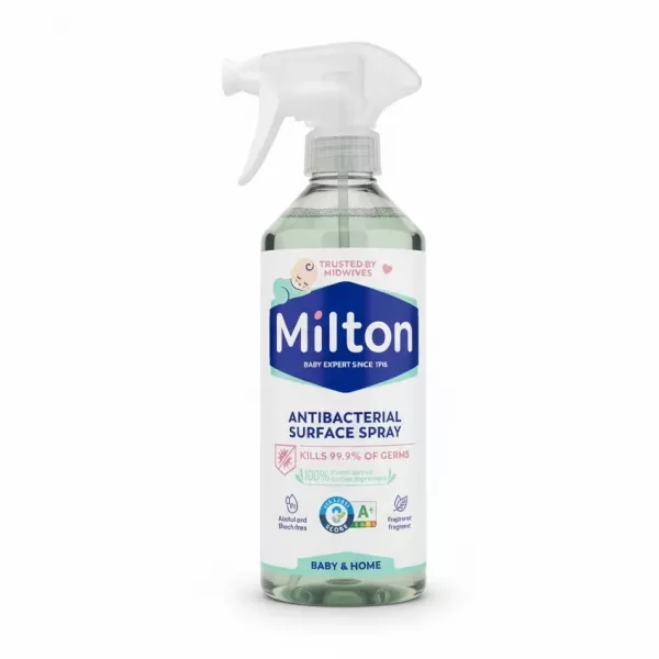 Milton Antibacterial Surface Spray trigger bottle front label