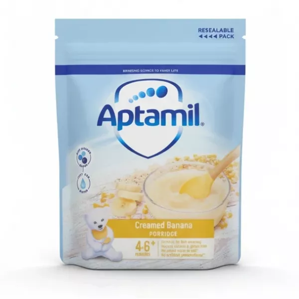 Aptamil creamed banana porridge resealable pack