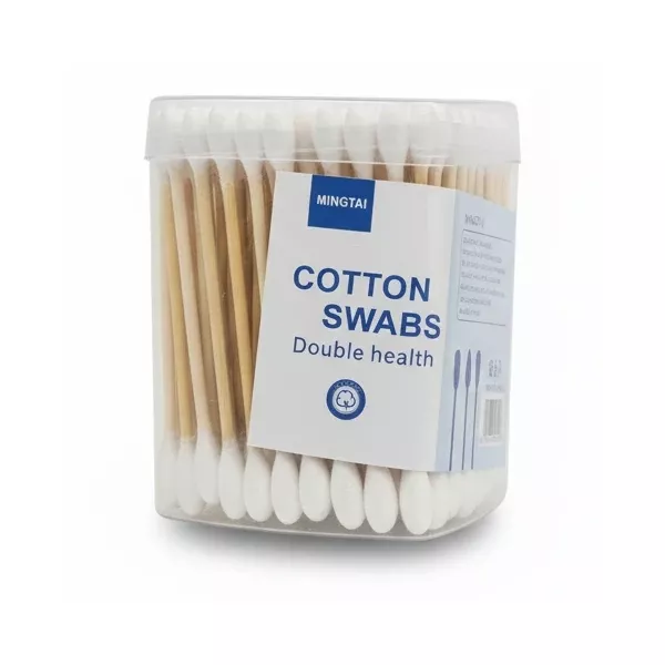 Mingtai cotton swabs in compact clear container