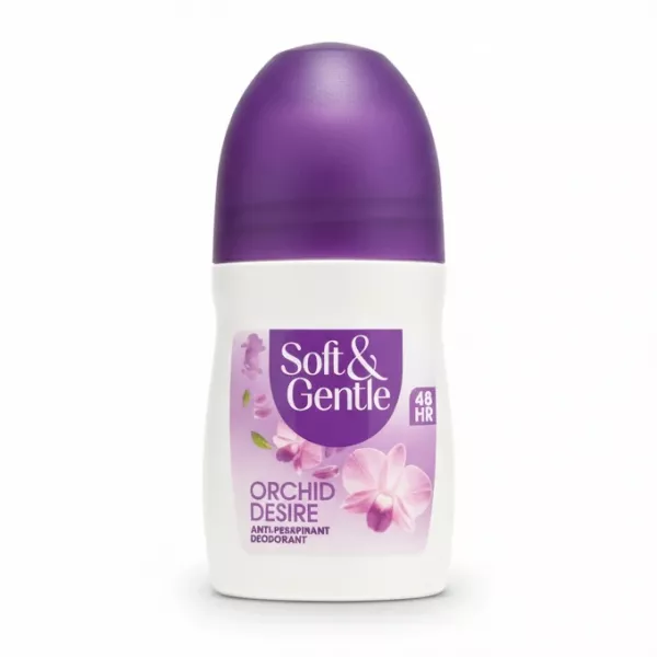 Soft & Gentle Orchid Desire Anti-Perspirant Deodorant front view with purple cap