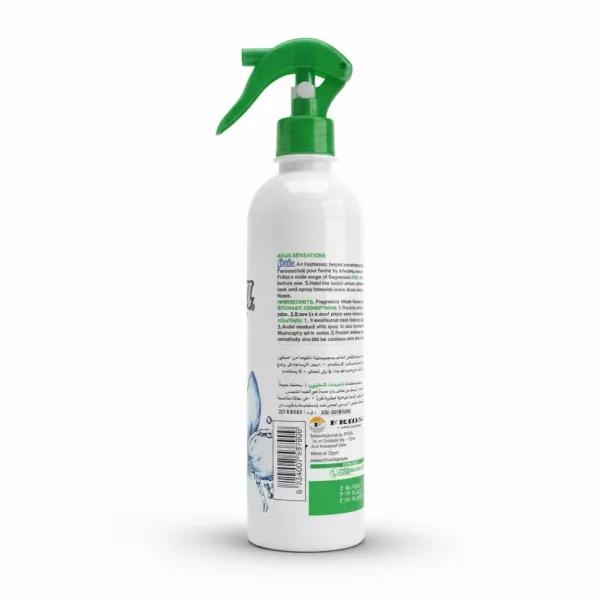 Back label of Frida Jasmine Air Freshener showing ingredients and instructions