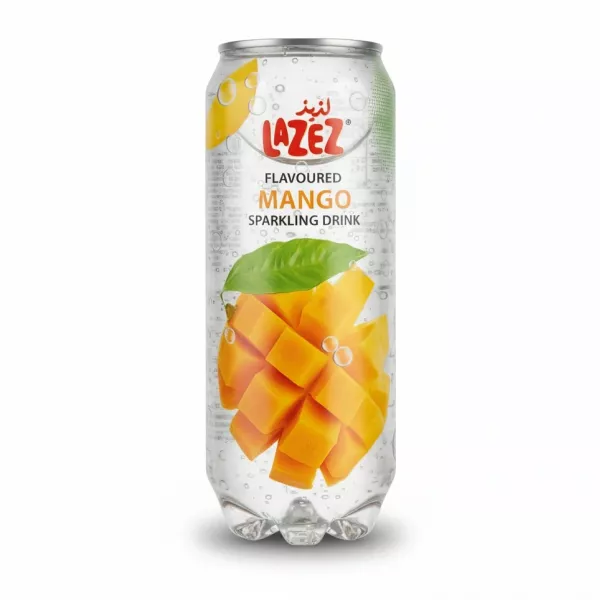 Lazez Mango flavoured sparkling drink front view