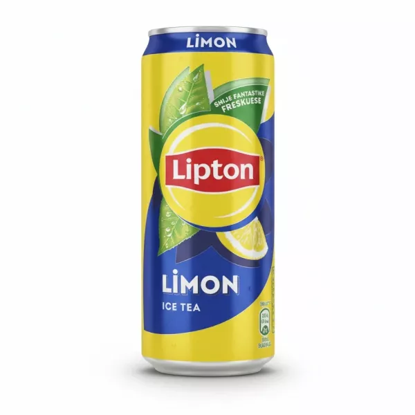 Lipton Lemon Ice Tea 330ml can front view