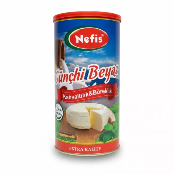 Nefis white cheese large can for breakfast and börek