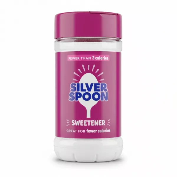 Silver Spoon granulated sweetener jar front view