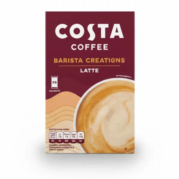 Costa Coffee Barista Creations Latte pack with six sachets