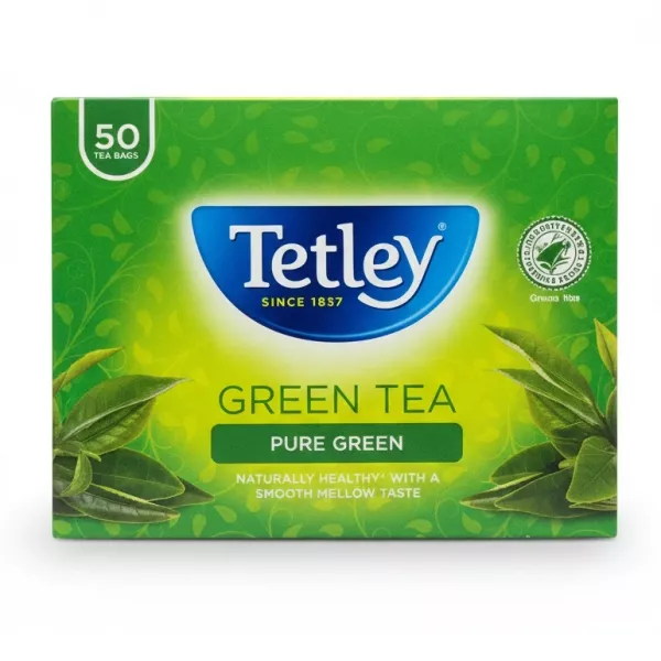 Tetley Green Tea Pure Green box front