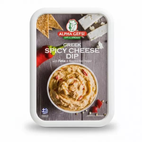 Alpha Gefsi Greek Spicy Cheese Dip front packaging