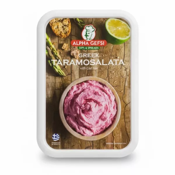 Alpha Gefsi Greek Taramosalata dip container front view