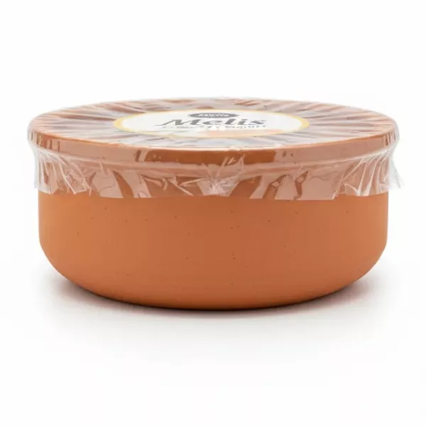 Side view of Melis creamy yoghurt terracotta container