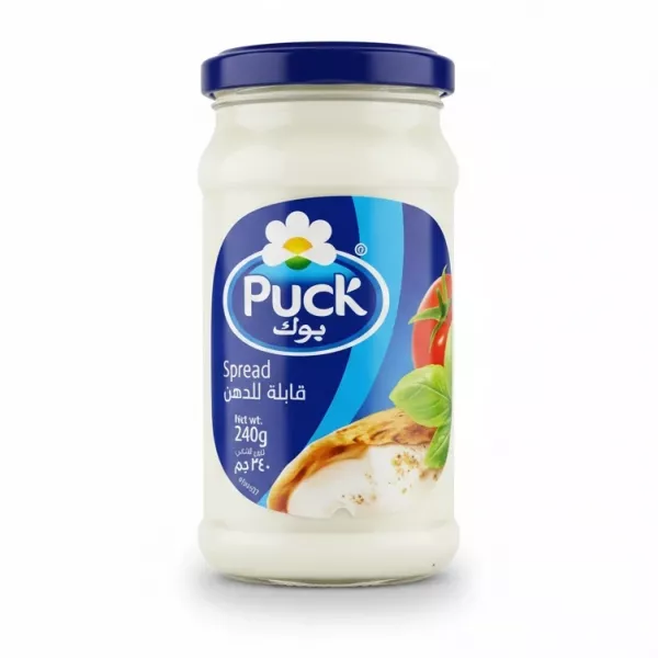 Jar of Puck Cheese Spread front label