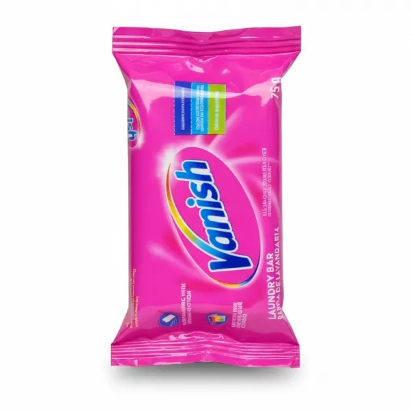 Vanish Laundry Bar in pink packaging front view