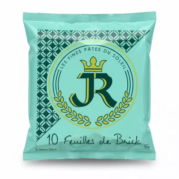 JR Feuilles de Brick branded packaging front