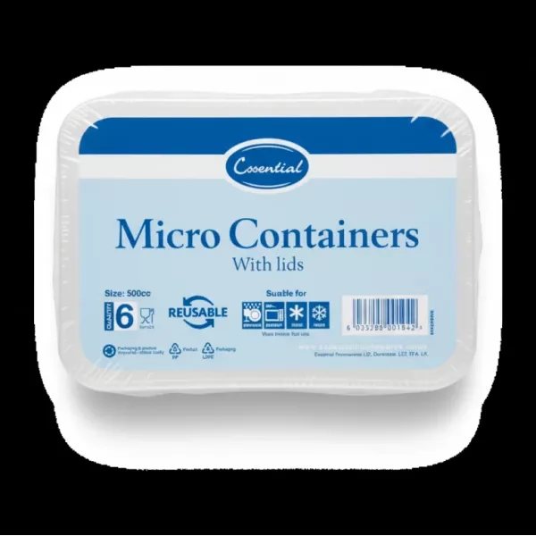 Set of Essential Micro Containers with lids top view