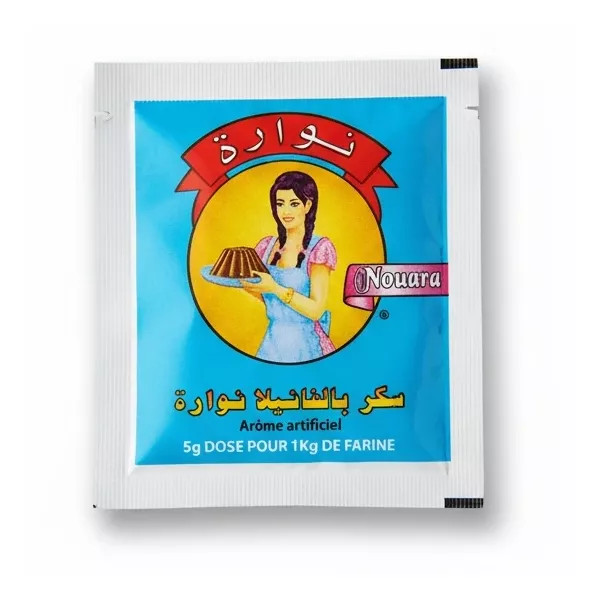 Nouara Vanillin Sugar 5g sachet front on a white background