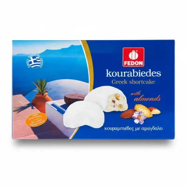 Fedon Kourabiedes Greek shortcake box with almond cookies image