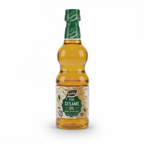 Greenfields Pure Sesame Oil bottle front view showing label
