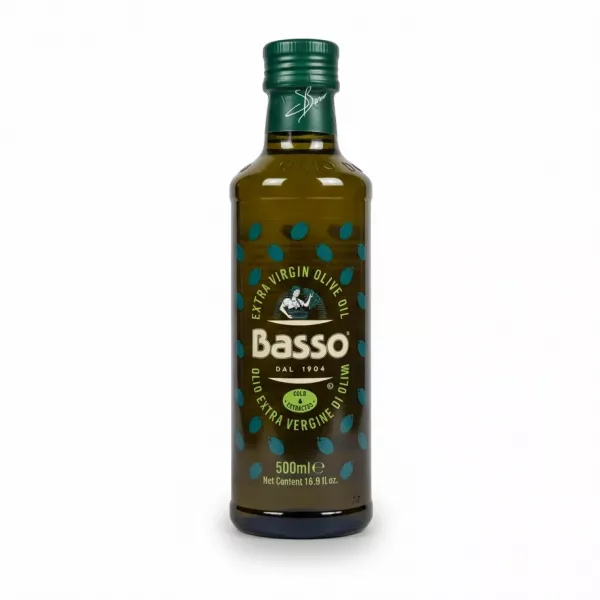 Basso Extra Virgin Olive Oil 500ml bottle front