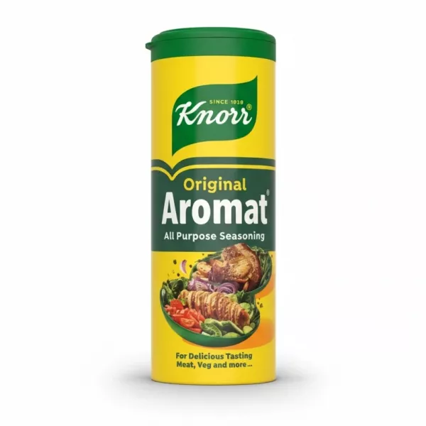Knorr Aromat Original all purpose seasoning container held in hand