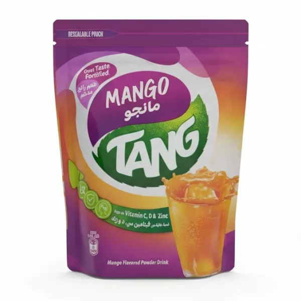 Tang Mango flavoured resealable powder drink pouch