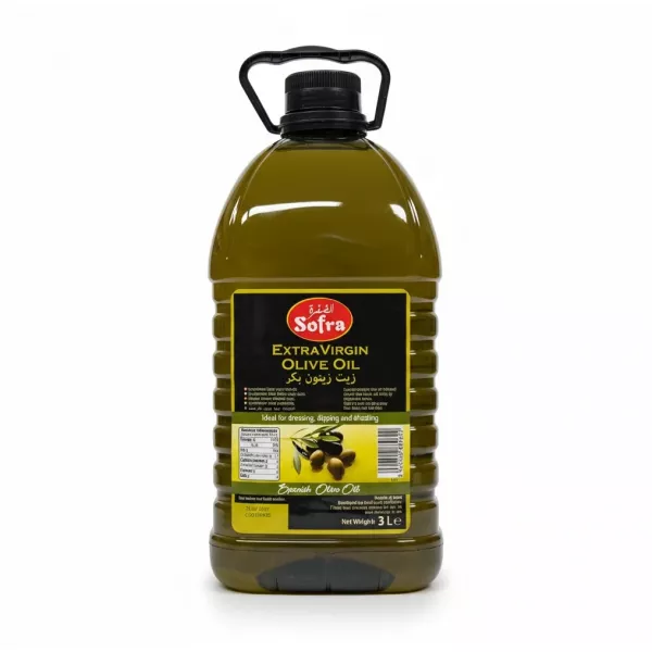 Sofra brand 3 litre bottle of extra virgin olive oil