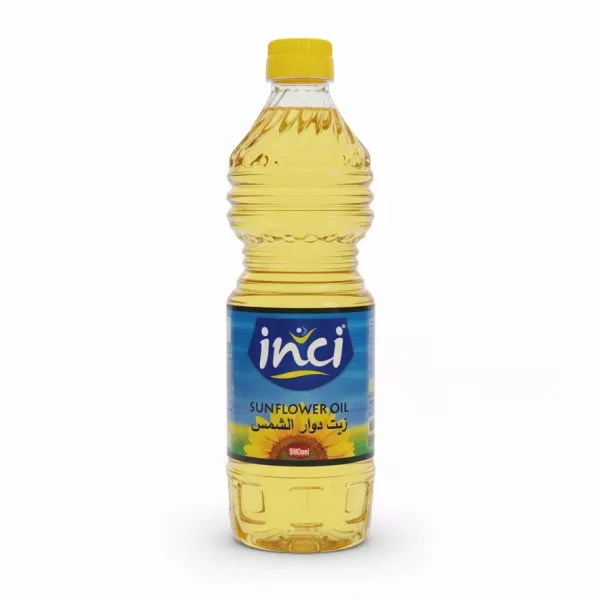 Inci sunflower oil 900ml bottle front label