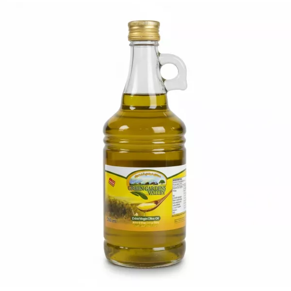 Green Gardens Valley Extra Virgin Olive Oil 500ml glass bottle front view