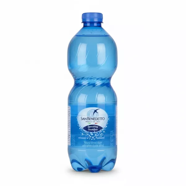 San Benedetto sparkling mineral water blue 0.5L bottle front label
