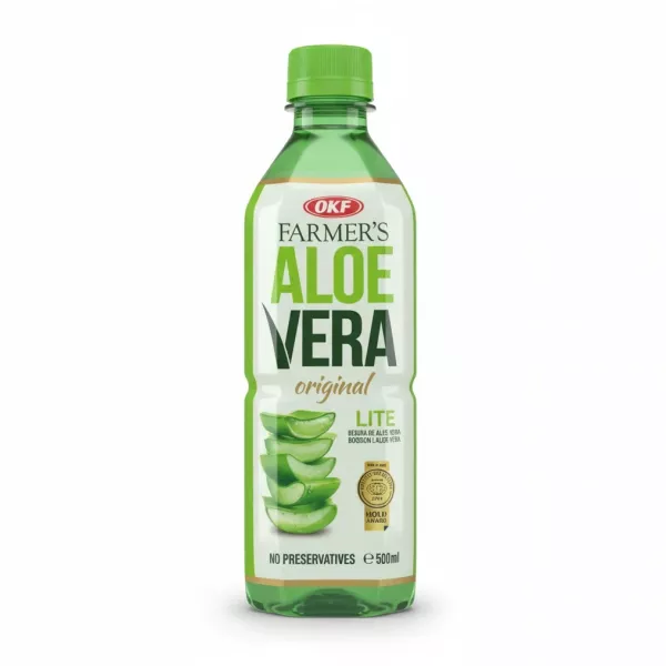 OKF Farmer's Aloe Vera Lite Drink bottle front view