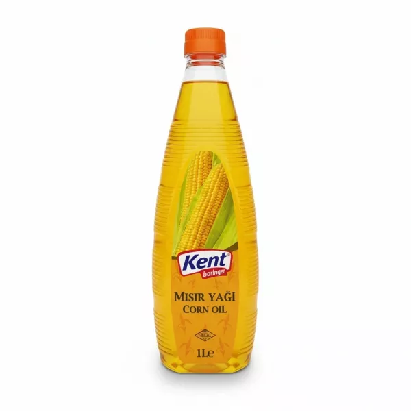 Kent Corn Oil 1 litre bottle front view showing label and corn image