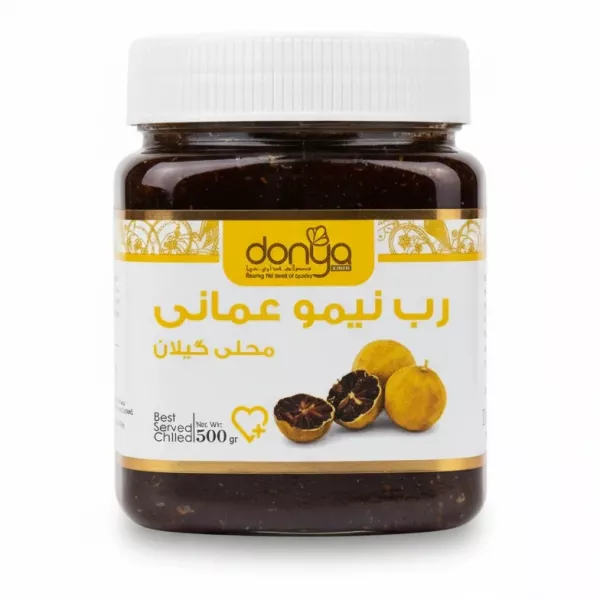 Donya dried lime paste jar front label