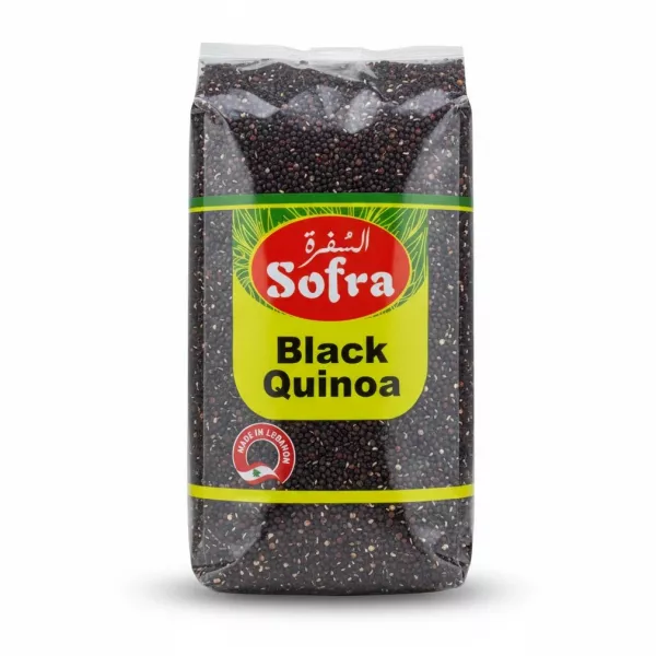 pack of Sofra black quinoa showing the front label