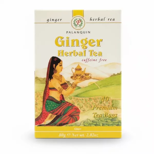 Palanquin Ginger Herbal Tea box front view