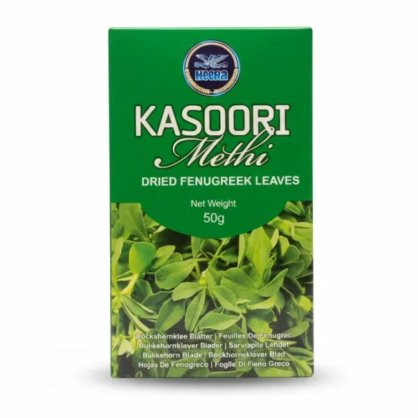 Heera Kasoori Methi dried fenugreek leaves packaging front