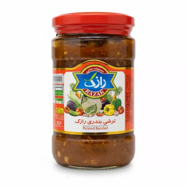 Jar of Razak Pickled Bandari showing front label