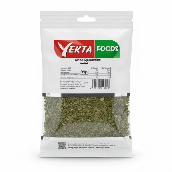 pack of Yekta Foods dried spearmint herb showing front label