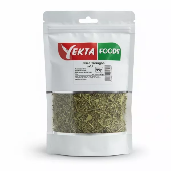 Yekta Foods dried tarragon herb package front view